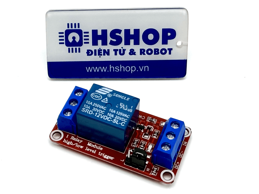 Mạch 1 Relay Opto chọn mức kích High/Low (5/12/24VDC)