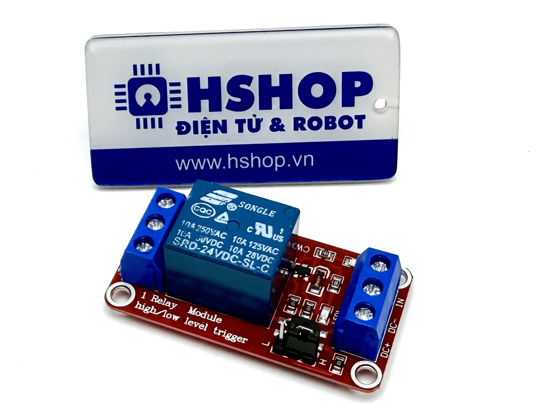 Mạch 1 Relay Opto chọn mức kích High/Low (5/12/24VDC)