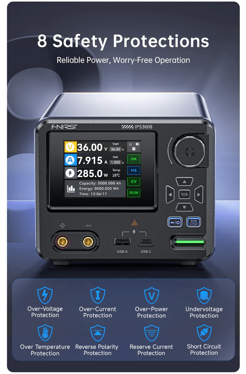 Bộ nguồn FNIRSI® IPS3608 AC-DC Intelligent Digital Control Power Supply