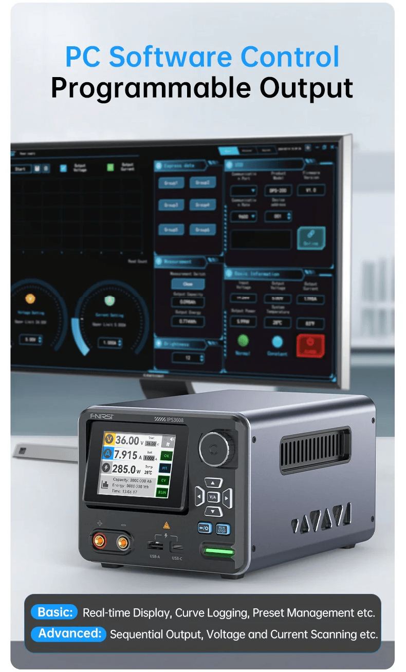 Bộ nguồn FNIRSI® IPS3608 AC-DC Intelligent Digital Control Power Supply