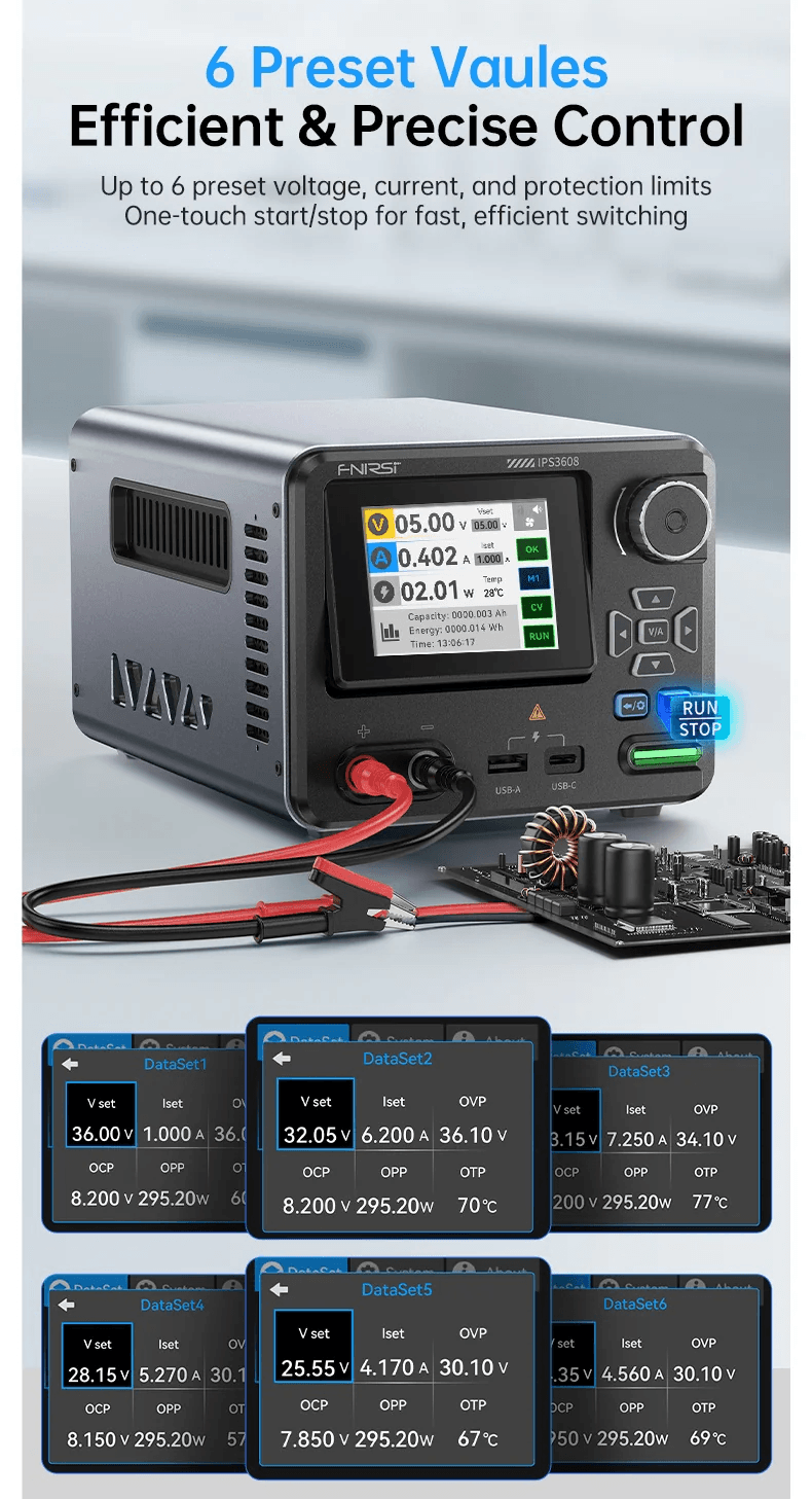 Bộ nguồn FNIRSI® IPS3608 AC-DC Intelligent Digital Control Power Supply