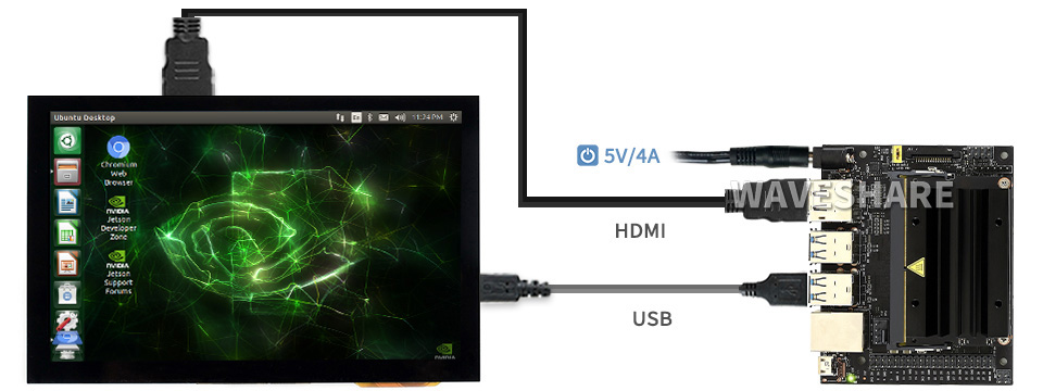 Màn hình cảm ứng Waveshare IPS 4.3 inch HDMI Capacitive Touch LCD (B)