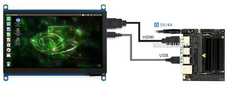 Màn hình Waveshare IPS 7 inch HDMI VGA Capacitive Touch Screen LCD (H)
