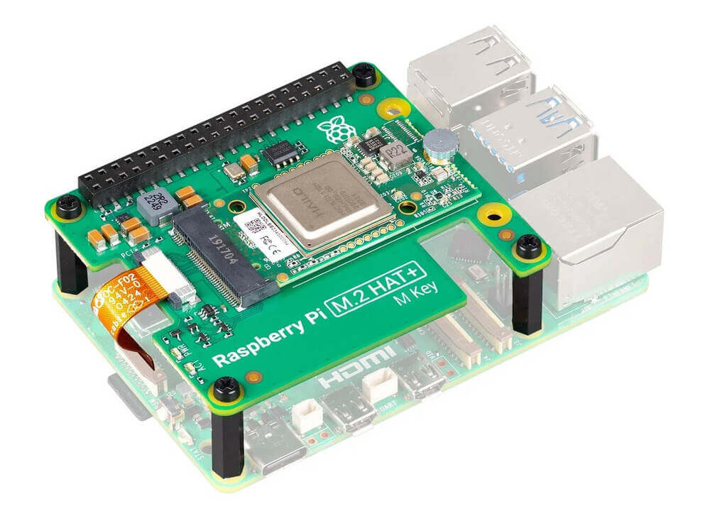 Raspberry Pi AI Kit - M.2 HAT with 13 TOPS Hailo-8L AI Acceleration Module