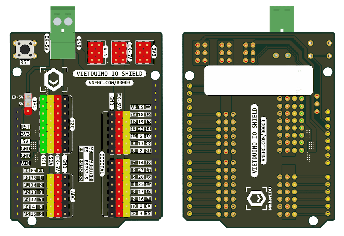 Mạch đế kết nối MKE-B03 Vietduino IO Shield