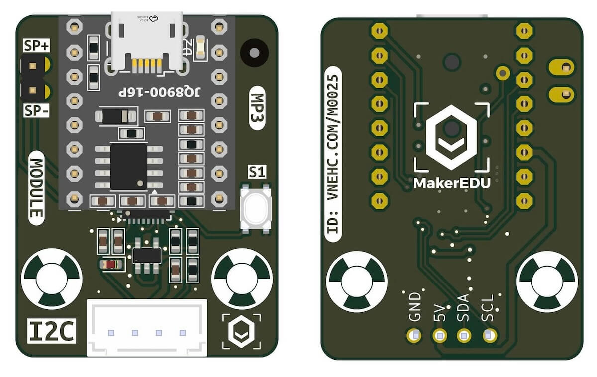 Mạch phát âm thanh MKE-M11 JQ8900 MP3 I2C Module