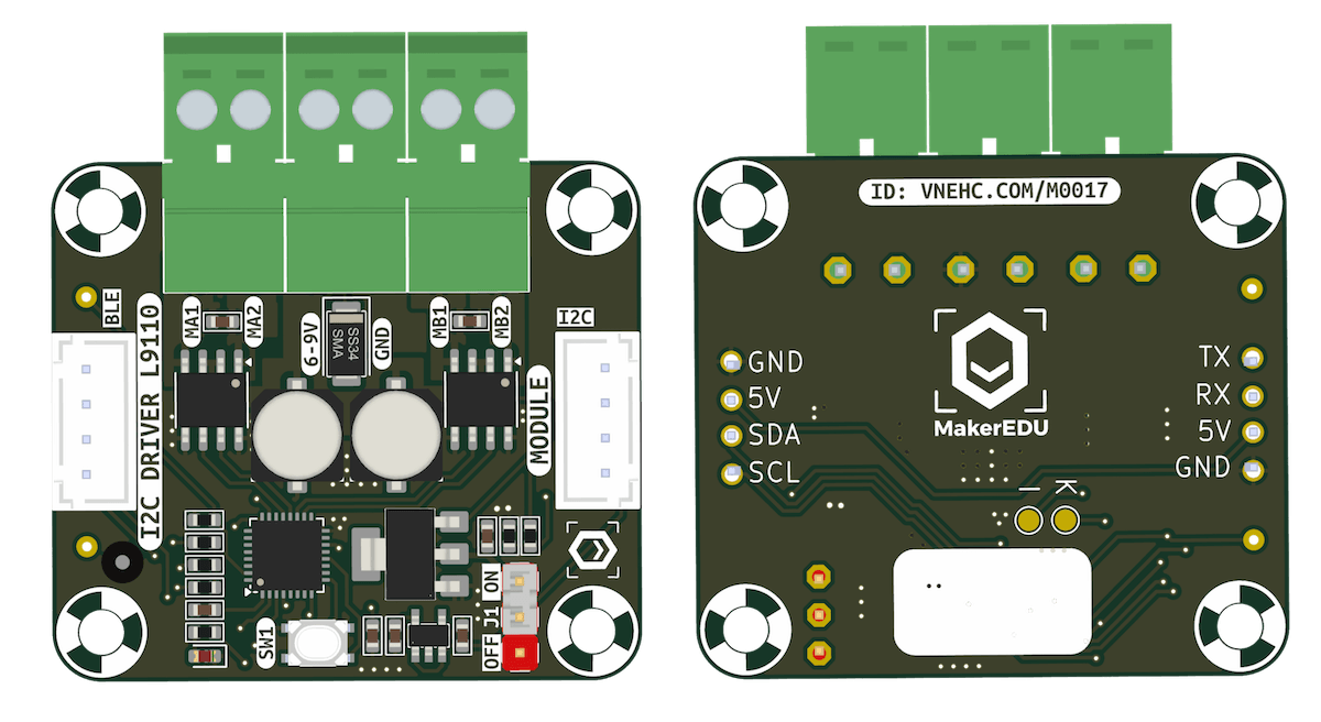 Mạch điều khiển động cơ DC MKE-M17 L9110 I2C Motor Driver Module