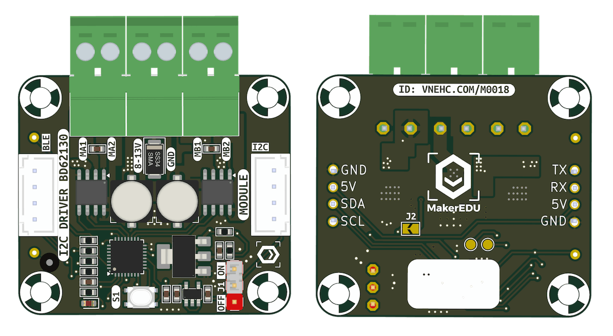 Mạch diều khiển động cơ DC MKE-M18 BD62130 I2C Motor Driver Module