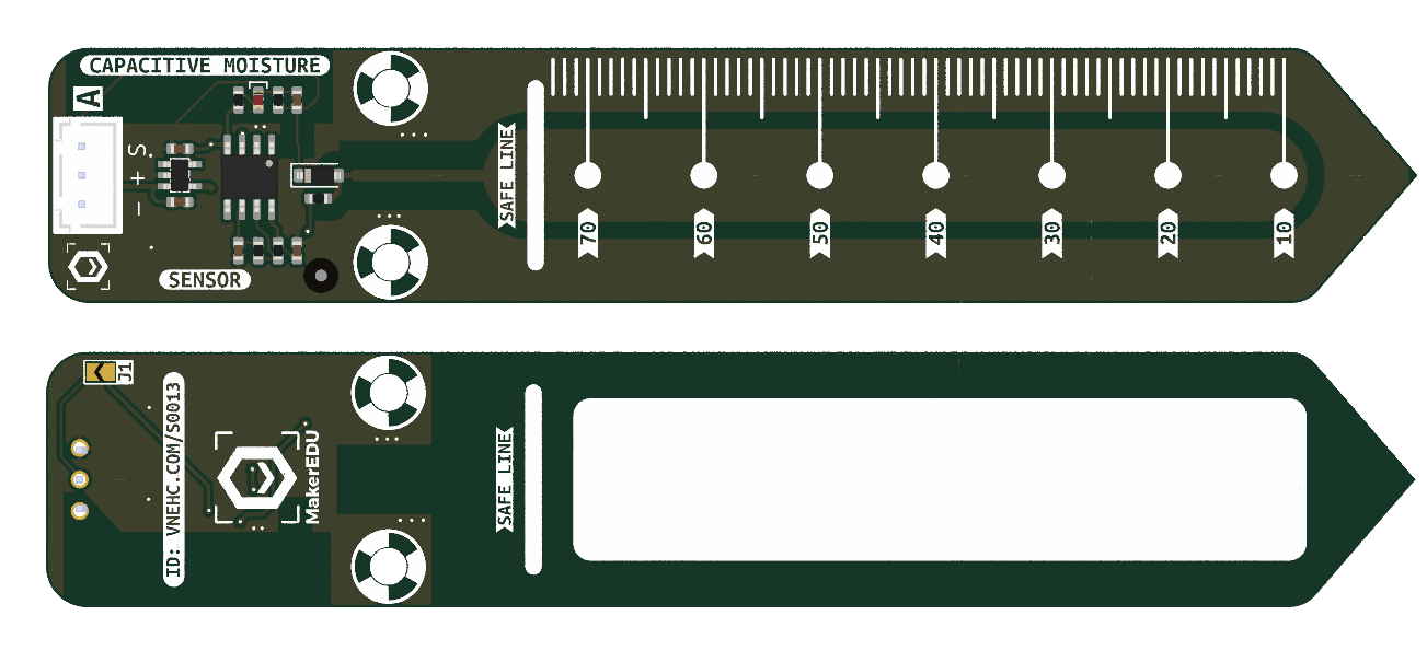 Cảm biến độ ẩm đất điện dung MKE-S13 Capacitive Soil Moisture Sensor