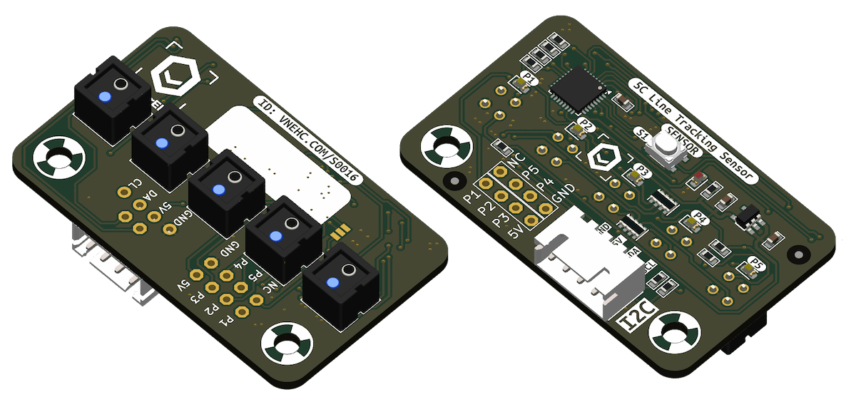 Cảm biến dò đường MKE-S16 I2C 5C Line Tracking Sensor
