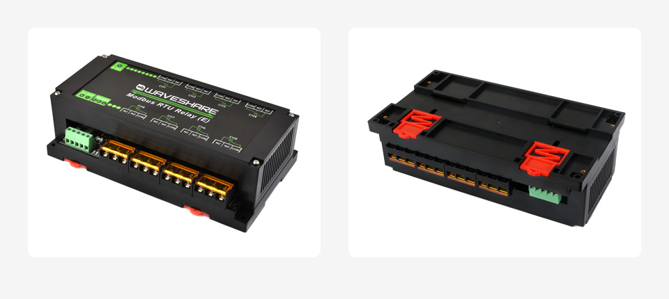Waveshare Industrial Modbus RTU 8-ch High Current Relay Module (E) with RS485 Interface, Multi Isolation Protection Circuits