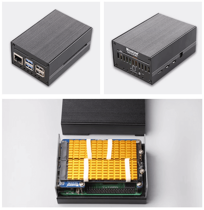 Combo Raspberry Pi 5 RAM 4/8GB sử dụng ổ cứng Dual SSD M.2 NVME PCie - Mcuzone Adapter