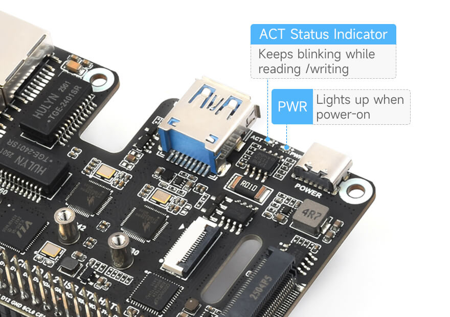 Mạch Waveshare PCIe To M.2 USB ETH HAT+ For Raspberry Pi 5