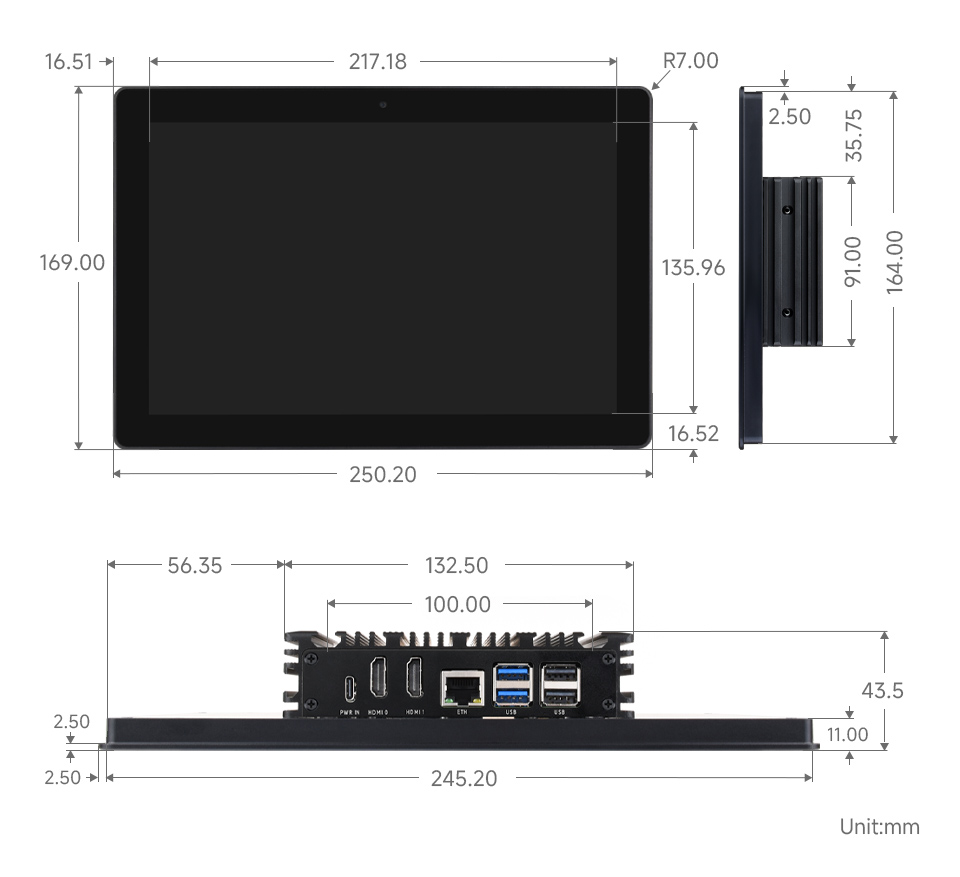 Màn hình công nghiệp Waveshare 10.1 inch Industrial HMI Touch Display For Raspberry Pi
