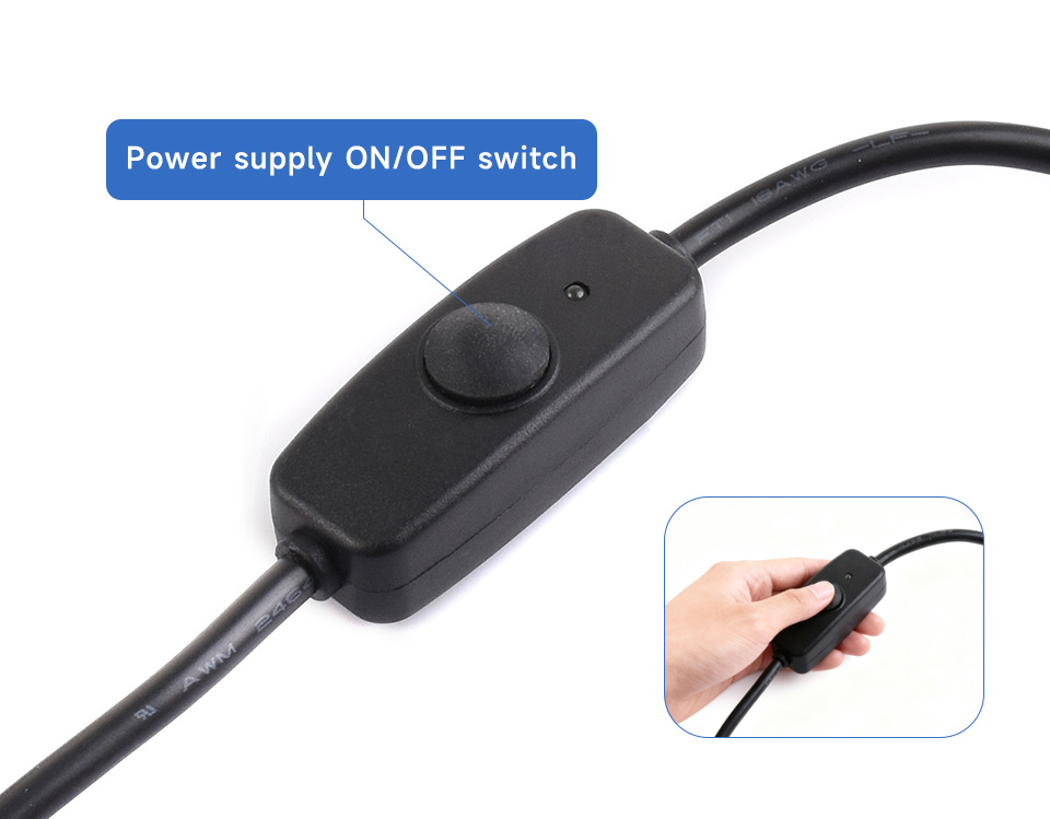 Waveshare 27W USB Type-C Power Supply Type C, PD Power Supply, Suitable For Raspberry Pi 5