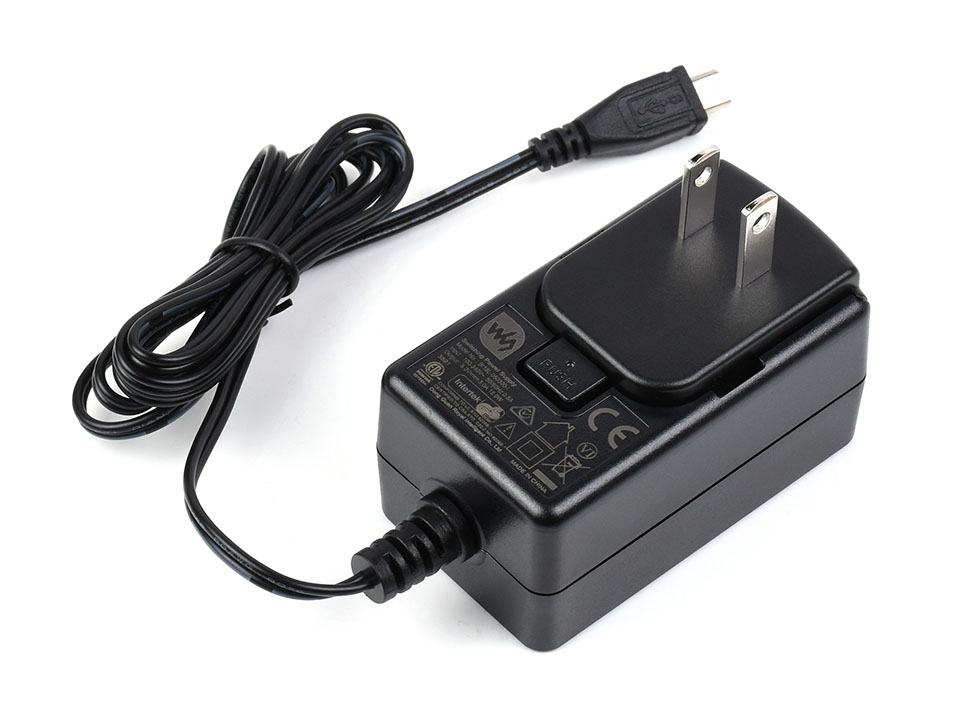 Waveshare 5V 3A DC Power Supply with micro USB Jack, Suitable For Raspberry Pi Zero
