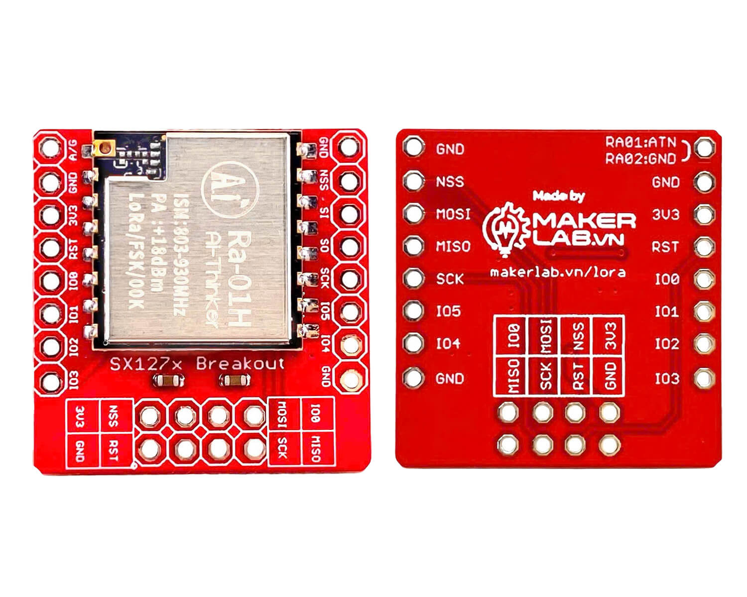 Module RF SPI Lora SX1276 868/915MHz Ra-01H Ai-Thinker Breakout