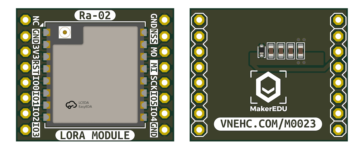 Mạch MKE-M23 Ra-02 LoRa Module, Semtech SX1278, 410 ~ 525MHz