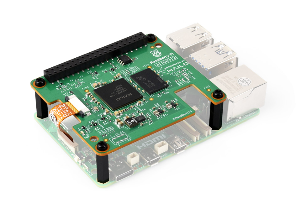 Raspberry Pi AI HAT+ 2, Hailo-10H 40 TOPS (INT4), 8GB RAM