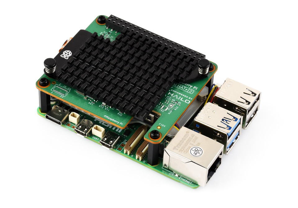Raspberry Pi AI HAT+ 2, Hailo-10H 40 TOPS (INT4), 8GB RAM