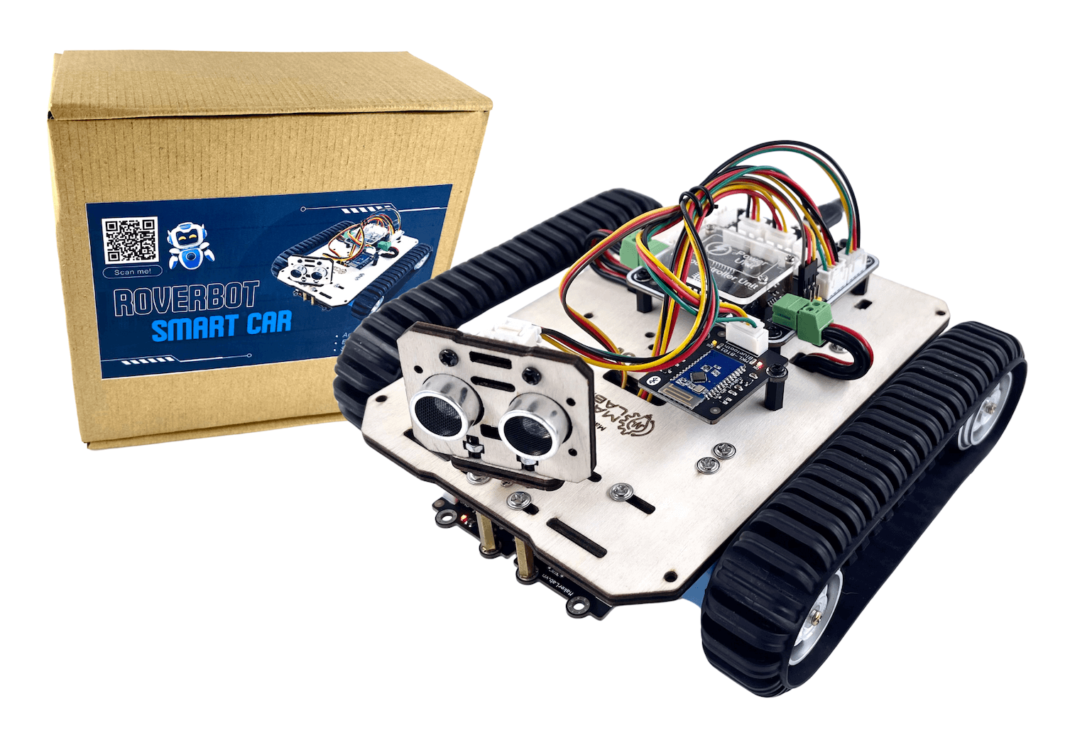 Bộ RoverBot - Smart Car Robot Kit kèm Hướng dẫn chi tiết, Code mẫu Arduino & mBlock