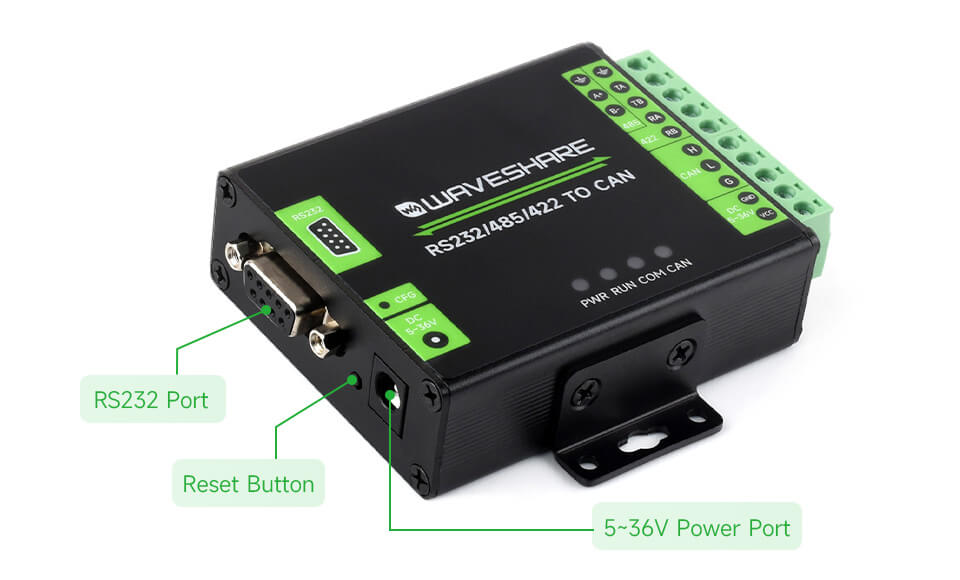 Bộ chuyển Waveshare RS232/485/422 To CAN Industrial Isolated Converter