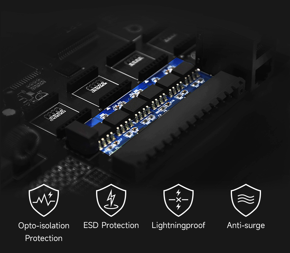 Waveshare Industrial-grade Isolated 4-Ch RS485 Hub, Expands 4-ch RS485 Sub Ports Via 1-ch RS485 Master Port