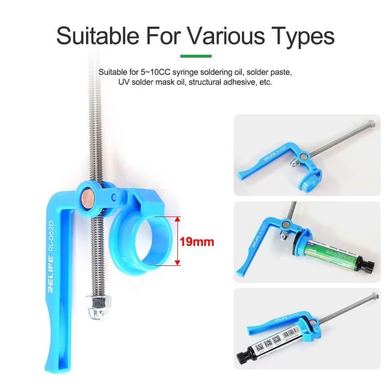 Dụng cụ bơm kem hàn, mỡ hàn RELIFE RL-062D Manual Gluing Tool 5-10cc