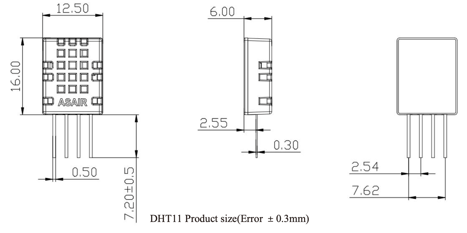 Cảm biến độ ẩm, nhiệt độ DHT11 Temperature Humidity Sensor chính hãng ASAIR