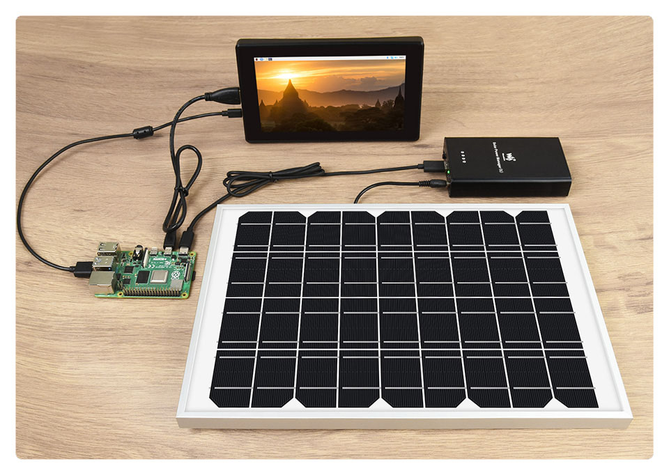 Waveshare Solar Power Manager (C), Supports 3x 18650 Batteries, Multi Protection Circuits
