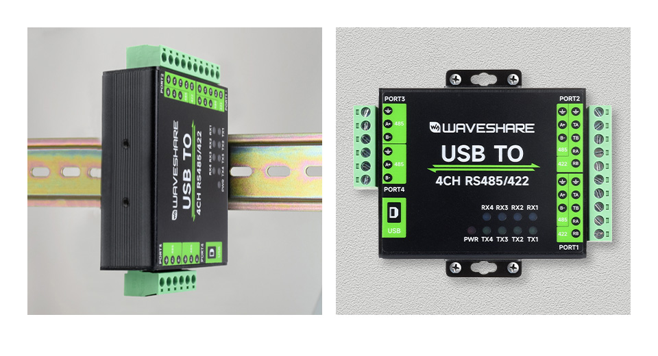 Waveshare Industrial Isolated USB To RS485/422 Converter, Original FT4232HL Chip