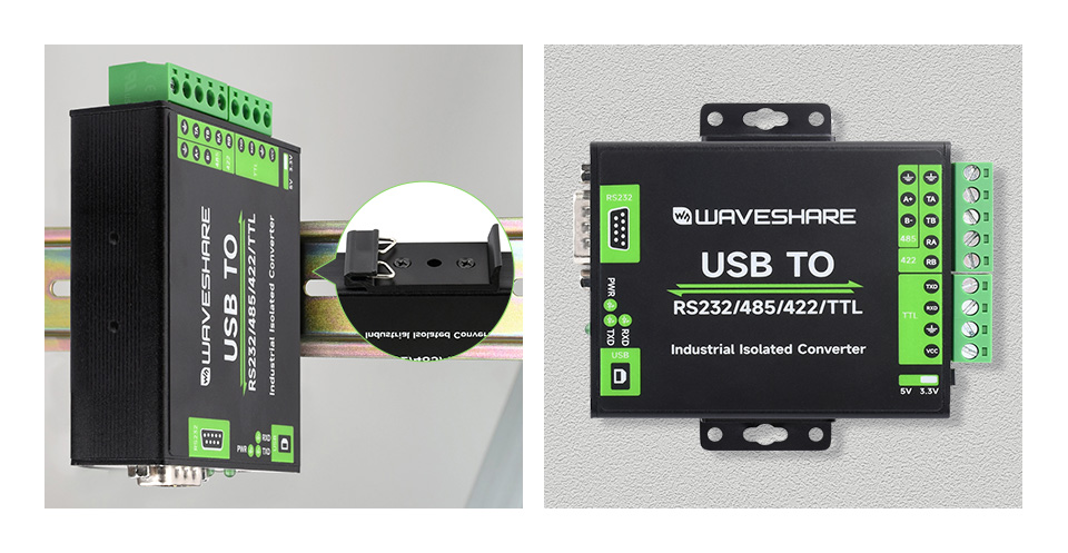 Waveshare FT232RNL USB TO RS232/485/422/TTL Interface Converter, Industrial Isolation