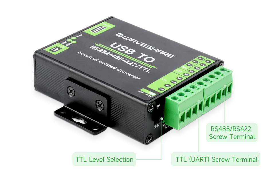 Waveshare FT232RNL USB TO RS232/485/422/TTL Interface Converter, Industrial Isolation