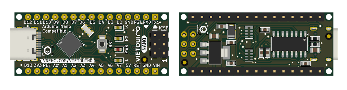 Mạch phát triển Vietduino Nano ATmega328P (Arduino Nano Compatible)