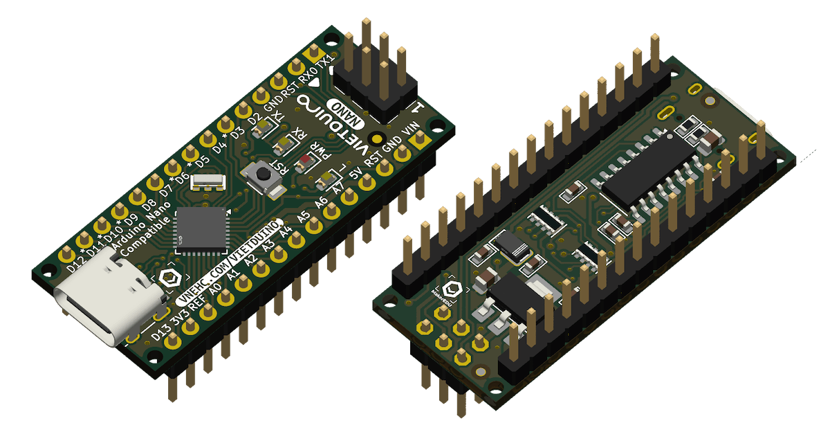 Mạch phát triển Vietduino Nano ATmega328P (Arduino Nano Compatible)