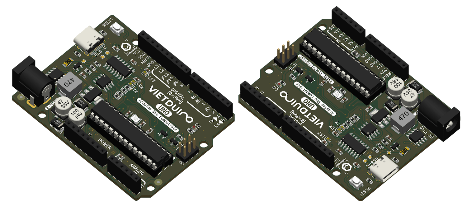 Mạch phát triển Vietduino Uno ATmega328P (Arduino Uno Compatible)