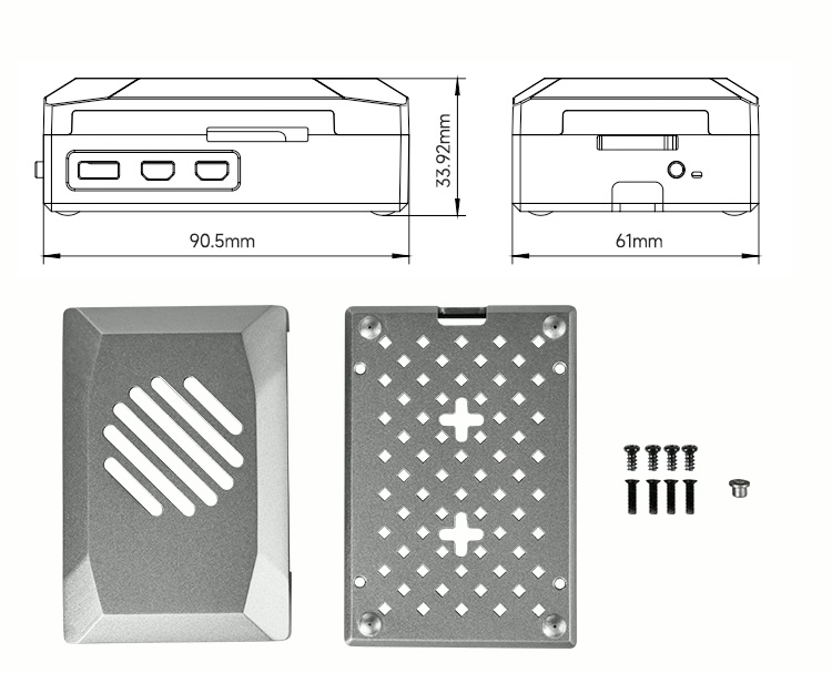 Vỏ Case Raspberry Pi 5 ABS V3