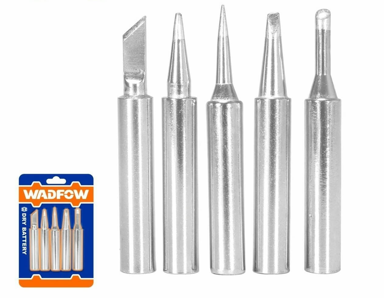 Bộ 5 đầu mũi hàn chuẩn 900M-T Ø4.3mm Wadfow WEL8943 Soldering Iron Tips