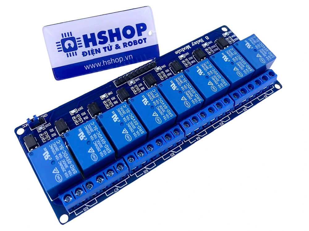 Mạch 8 Relay Opto cách ly 5VDC
