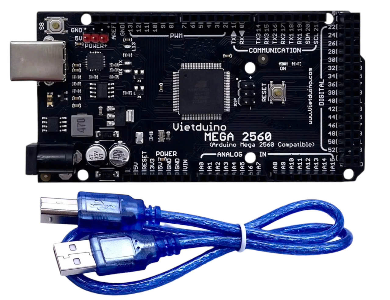 Mạch Vietduino Mega 2560 USB-B (Arduino Mega 2560 Compatible)