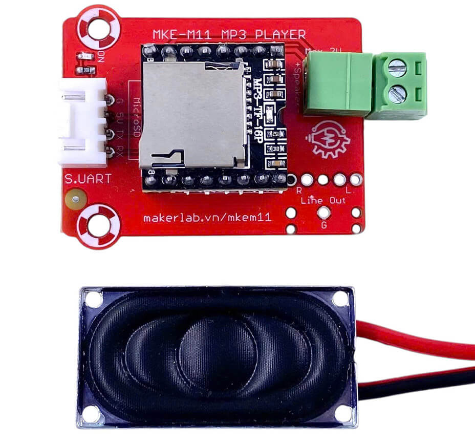 Mạch phát âm thanh MKE-M11 UART control MP3 Player module