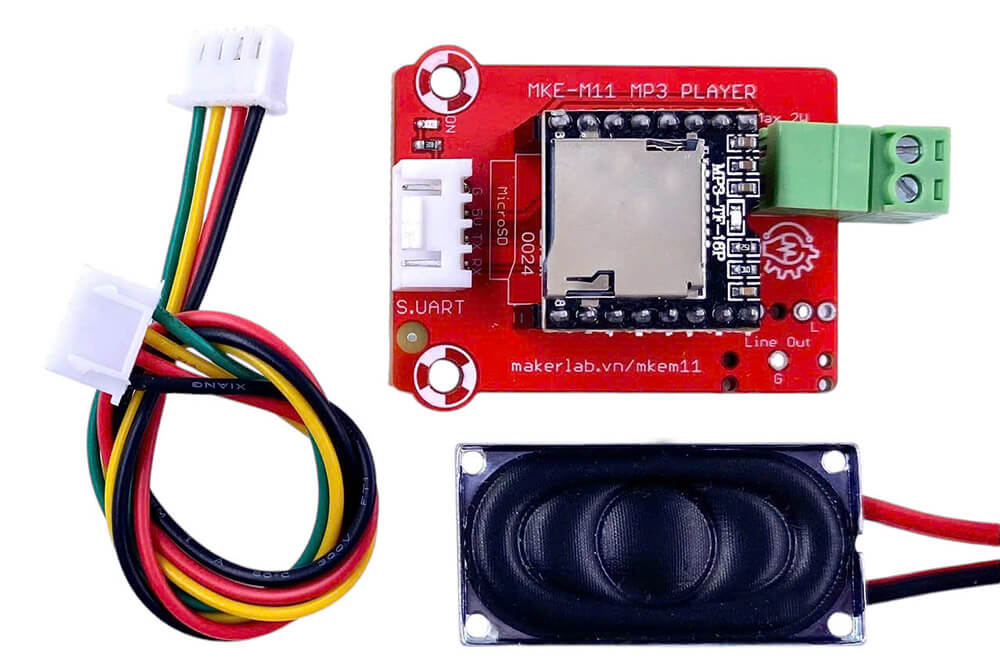 Mạch phát âm thanh MKE-M11 UART control MP3 Player module