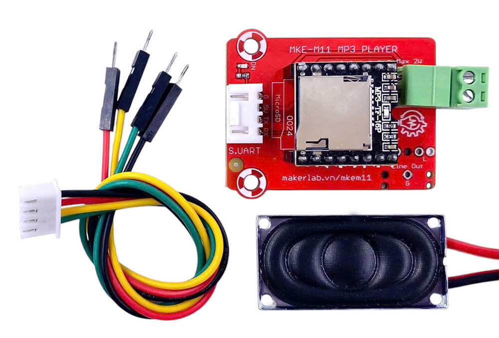 Mạch phát âm thanh MKE-M11 UART control MP3 Player module