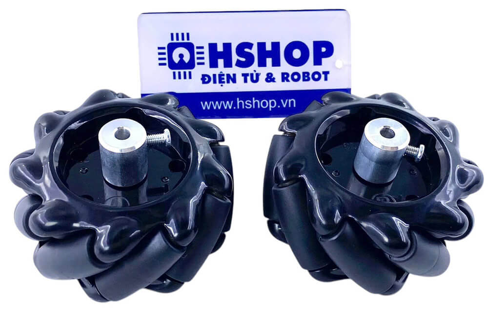 Cặp bánh xe Mecanum L + R nhựa đường kính 60mm