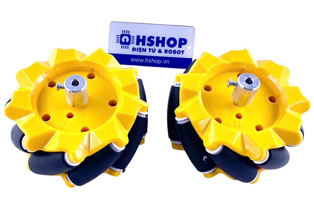 Cặp bánh xe Mecanum L + R nhựa đường kính 80mm