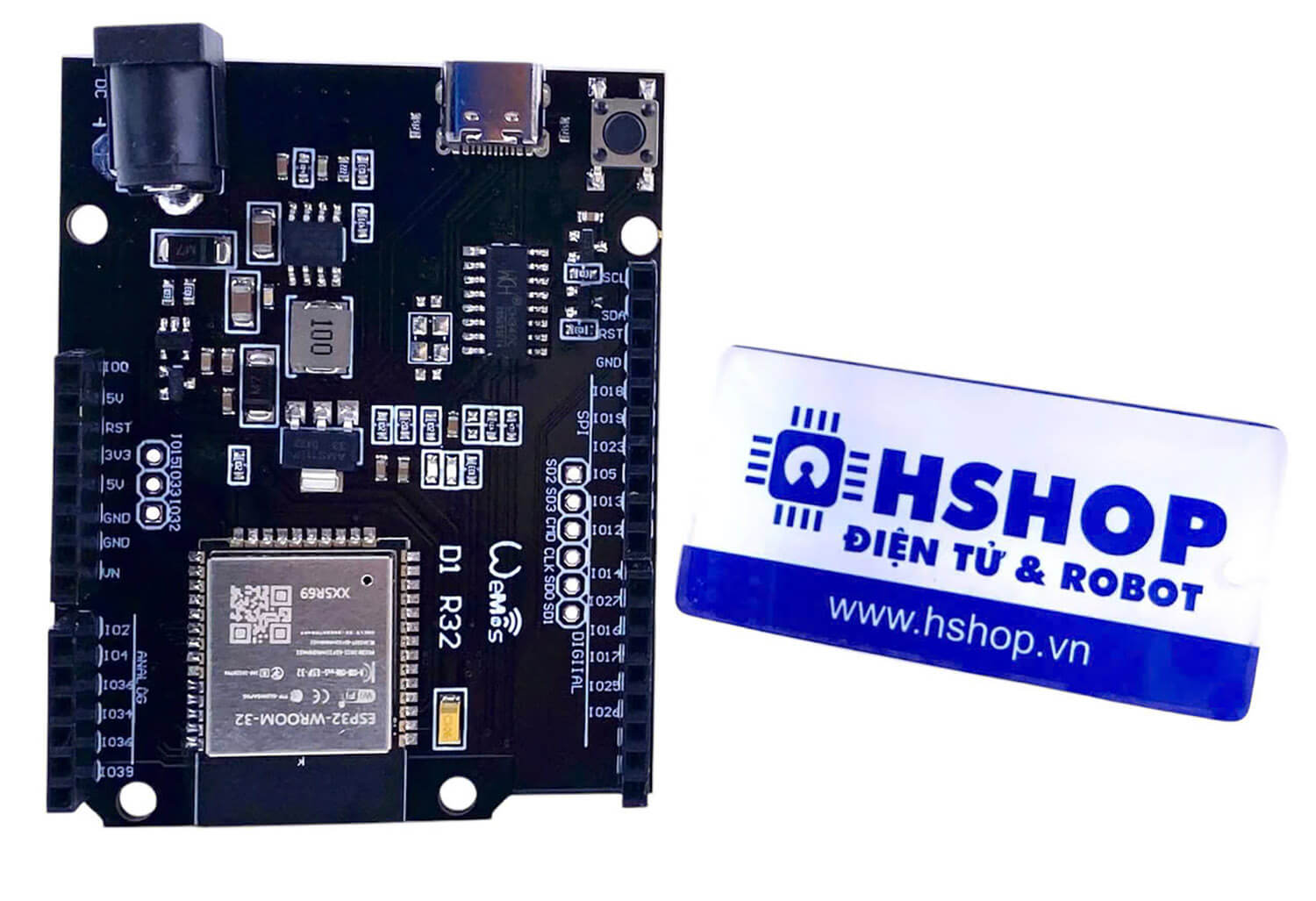 Kit Wifi BLE SoC ESP32 WeMos D1 R32 cổng USB C (Arduino Compatible)