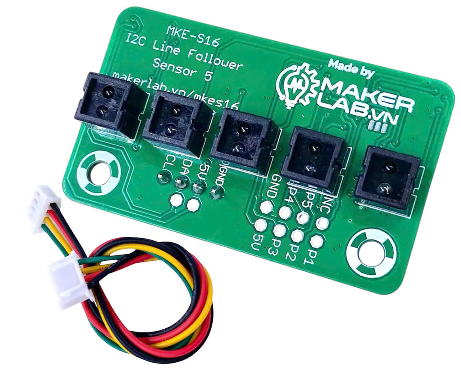 Cảm biến dò đường 5 mắt MKE-S16 I2C Line Follower Sensor
