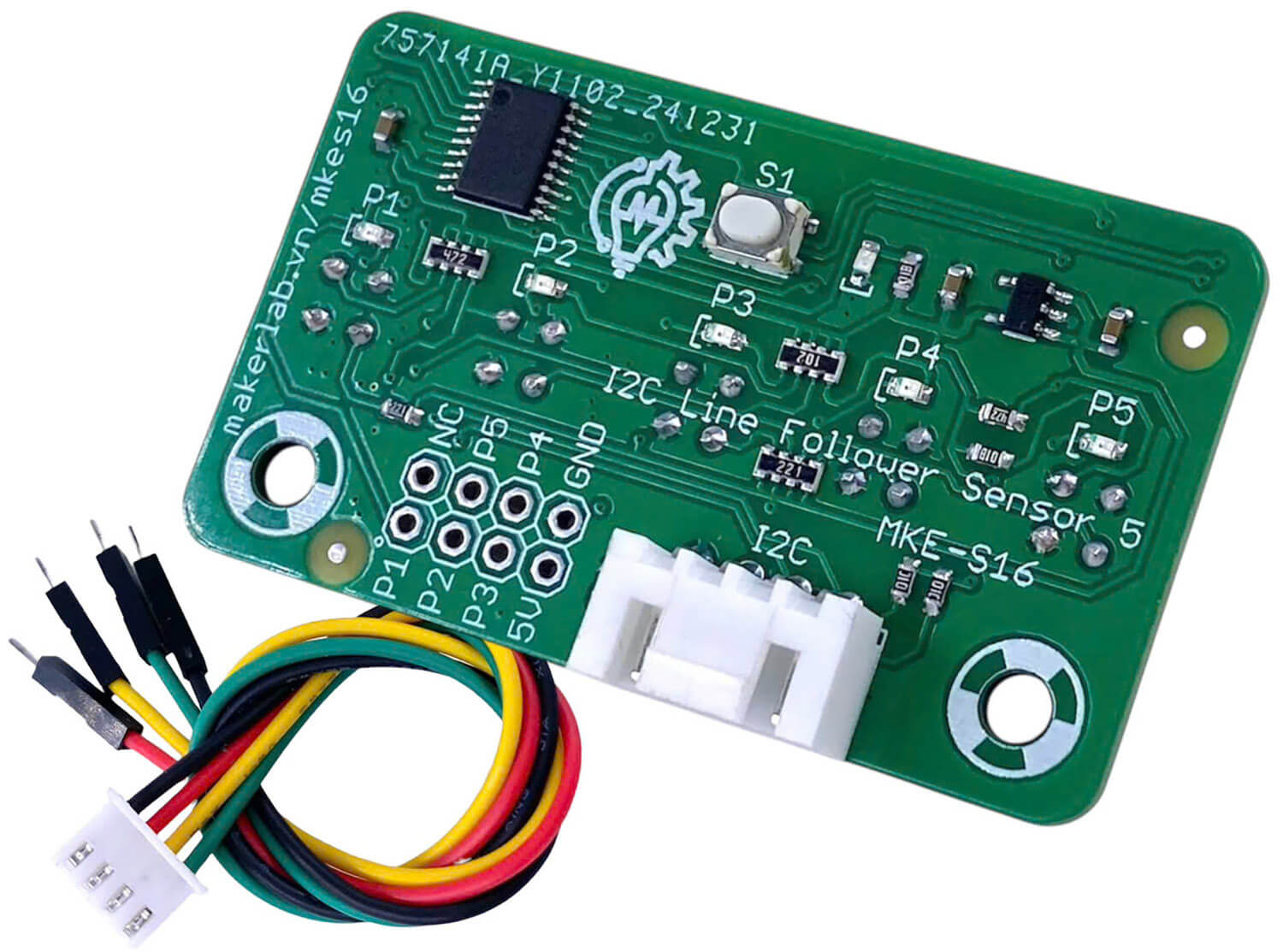 Cảm biến dò đường 5 mắt MKE-S16 I2C Line Follower Sensor