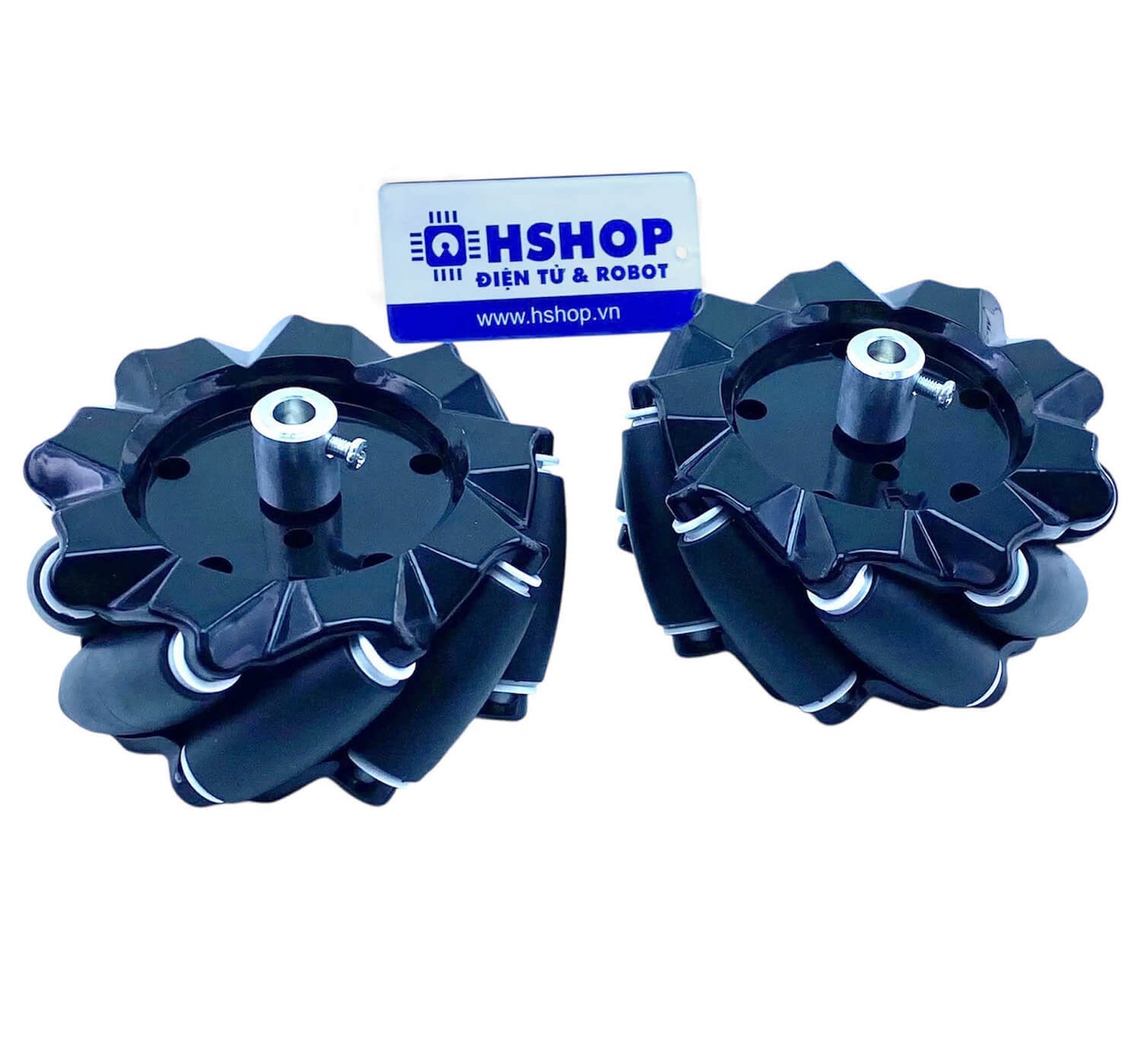 Cặp bánh xe Mecanum L + R nhựa đường kính 80mm