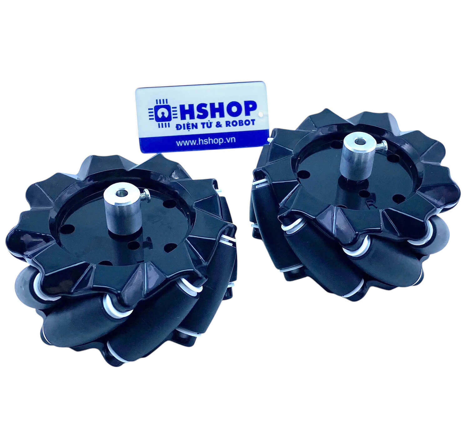 Cặp bánh xe Mecanum L + R nhựa đường kính 80mm